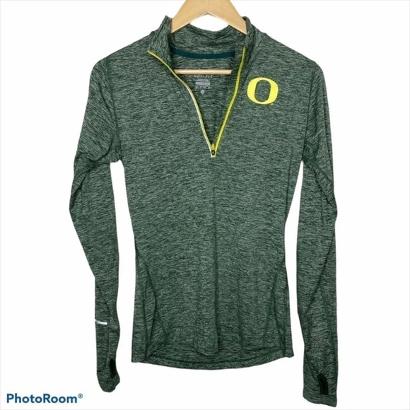 Nike Dri-Fit Oregon Ducks Marled Quarter Zip - Picture 1 of 5